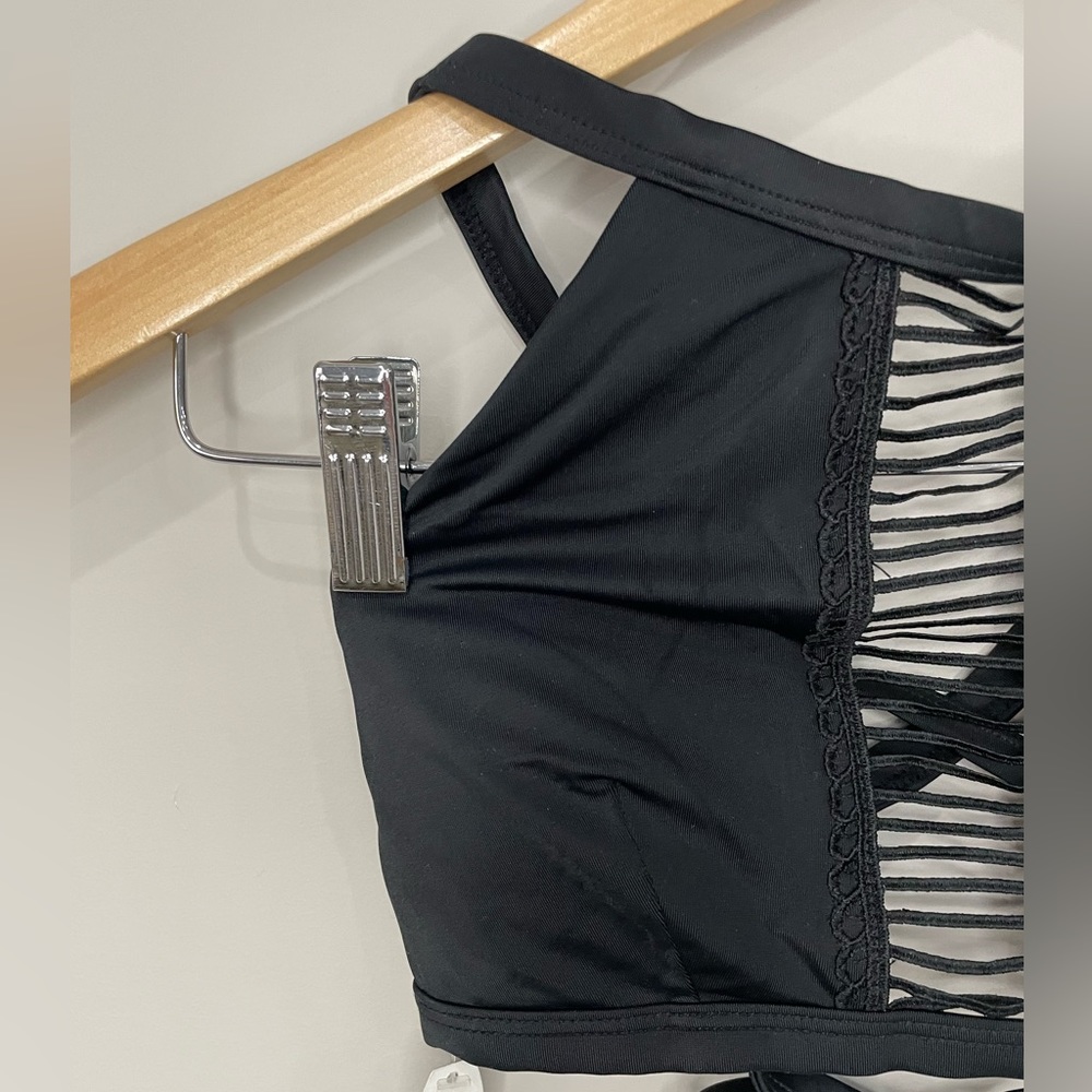 Adore Me NWT black halter cages bikini top XS - Picture 3 of 8
